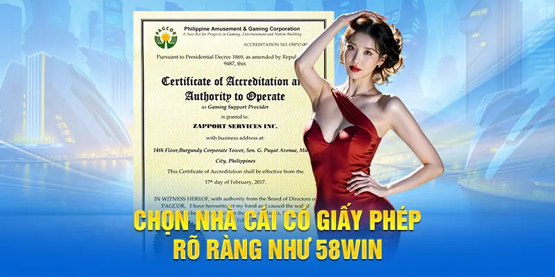 Chọn nhà cái để tham gia có giấy phép rõ ràng